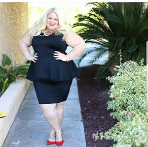 Dresses - Black stretch PEPLUM dress Dresses - Black stretch PEPLUM dress